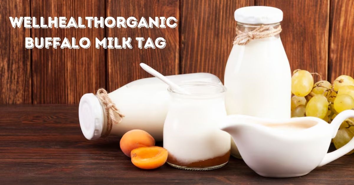 wellhealthorganic buffalo milk tag